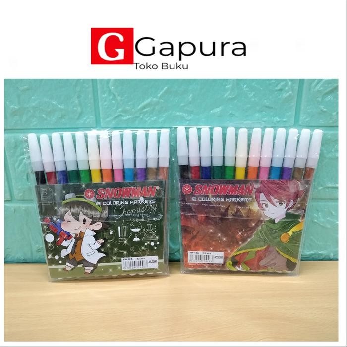 

No.OneBest- SPIDOL SNOWMAN SIGNPEN 12 COLOURS