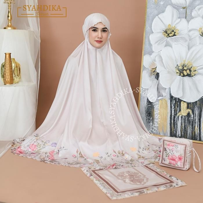Thameer- Syahdika - (FREE SEJADAH) MUKENA SILK PREMIUM BALQIS SERIES BY SYAHDIKA