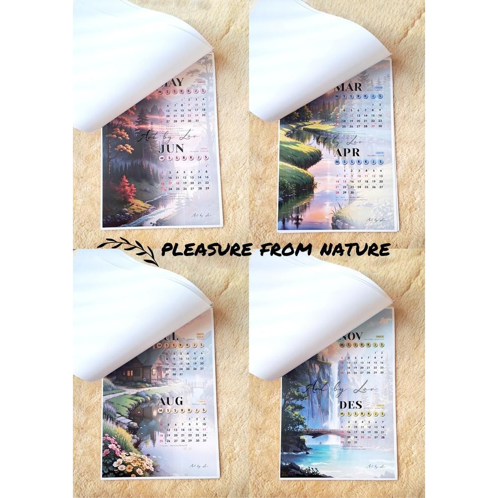 

No.OneBest- Kalender Dinding Gantung 2022 2023 2024 Aesthetic Dekorasi Rumah
