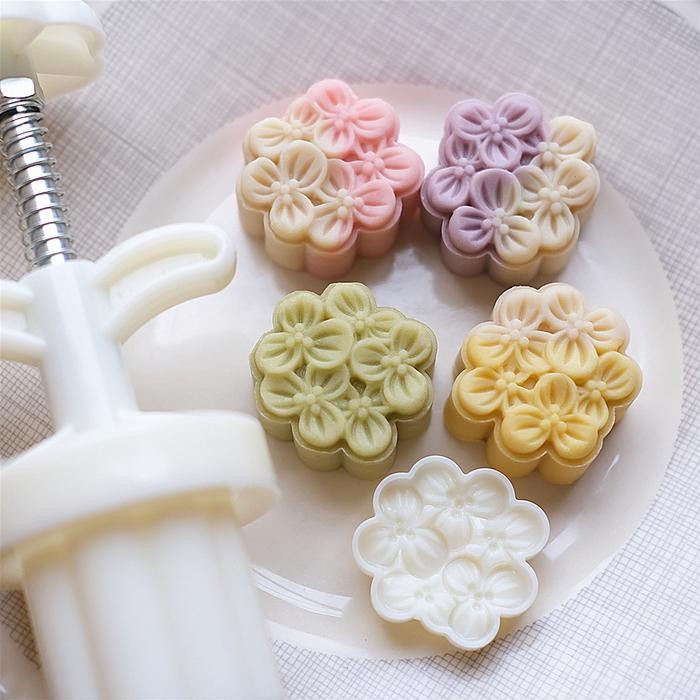 Cetakan kue bulan (50gr & 25gr) mooncake press (1pc) Imlek Nastar mold PREMIUM-CHRYSANT