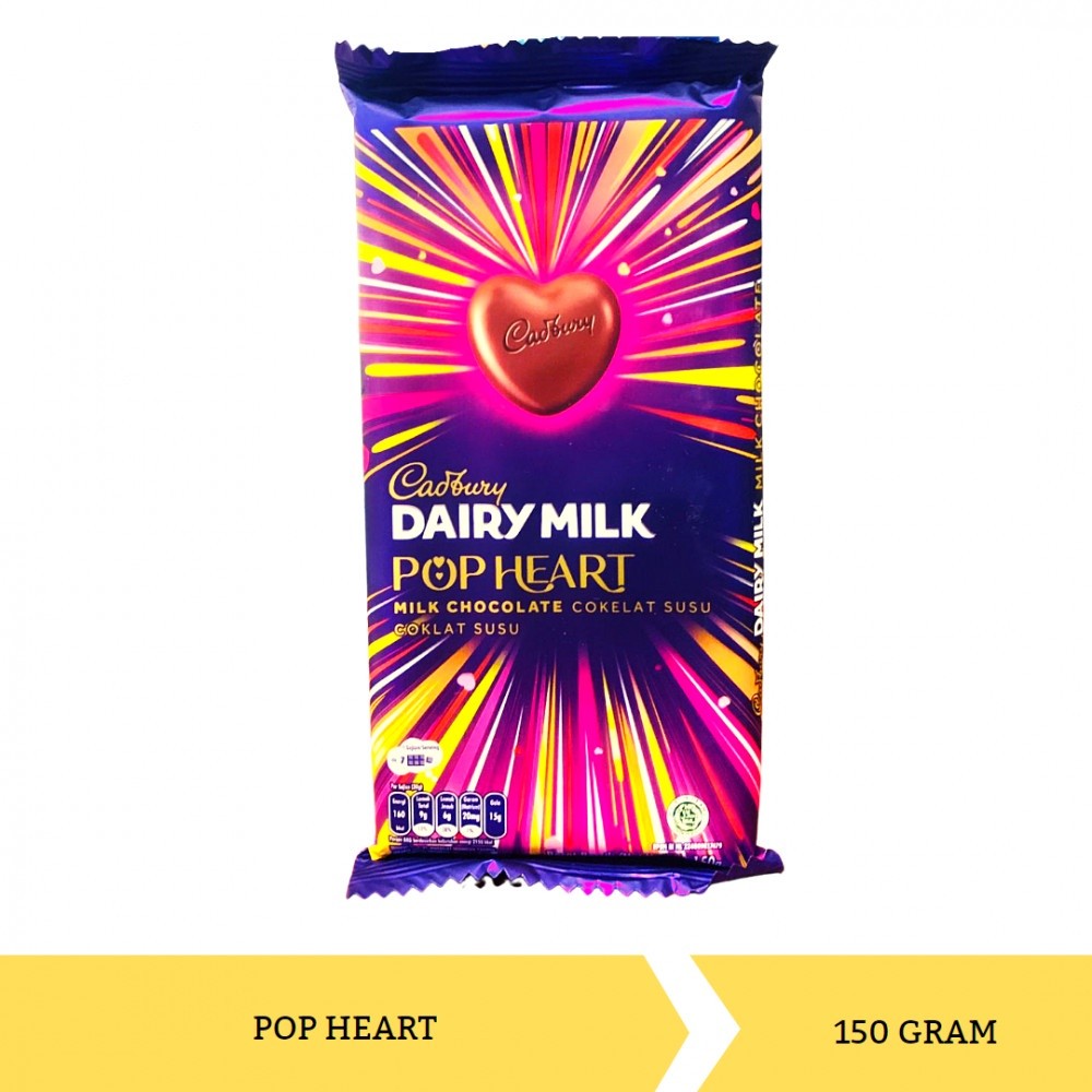 

Cemal Cemil Makyus Cadbury Dairy Milk 150Gr Pop Heart Cokelat