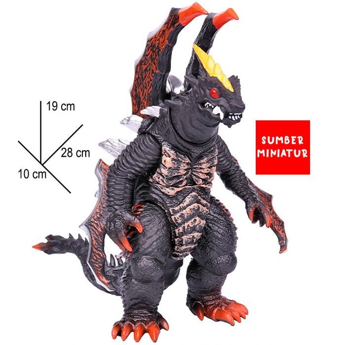 Demaaga Ultraman Ultra Monster Figure Kaiju Mainan Godzilla Karet Plastik