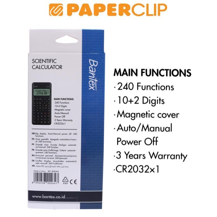 

Calculator Bantex Scientific Bd82Ms 05 Gray