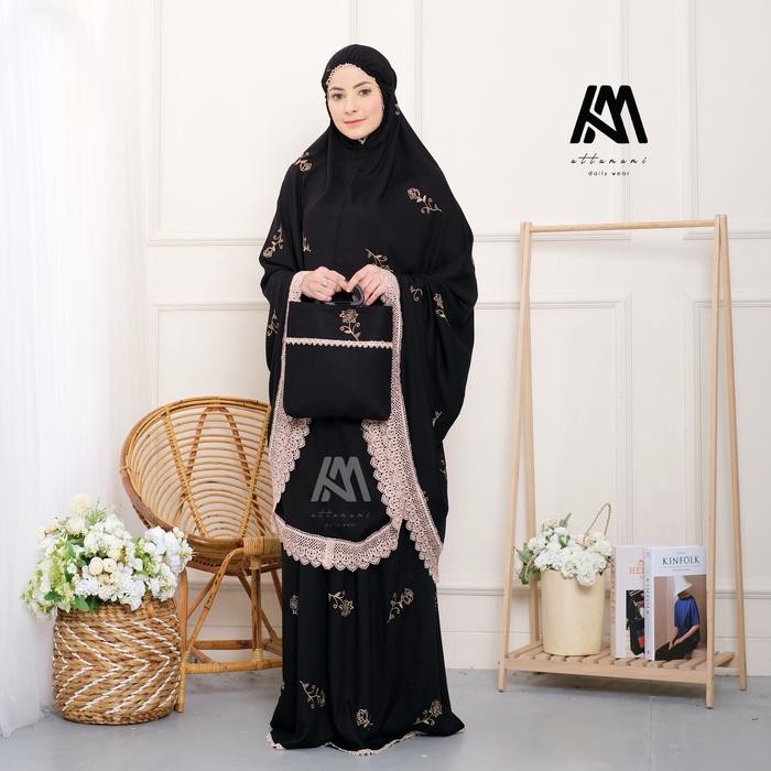 Modra- Mukena Dewasa Rayon bordir tulip renda mewah