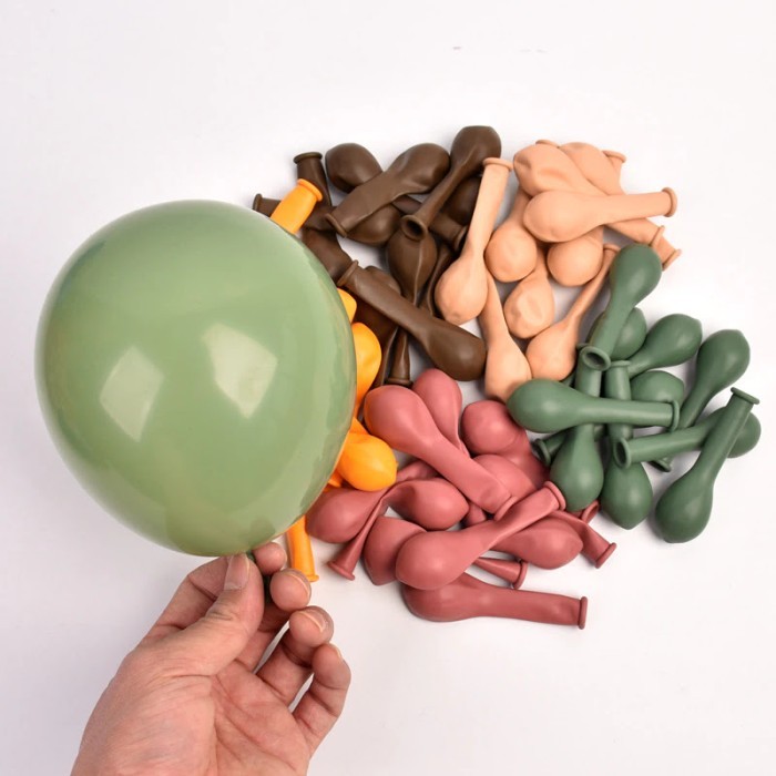 Tukuparty Pkb05-Rc1 Balon Latex 5Inch 100 Retro Vintage Krem Coklat Susu Jungle