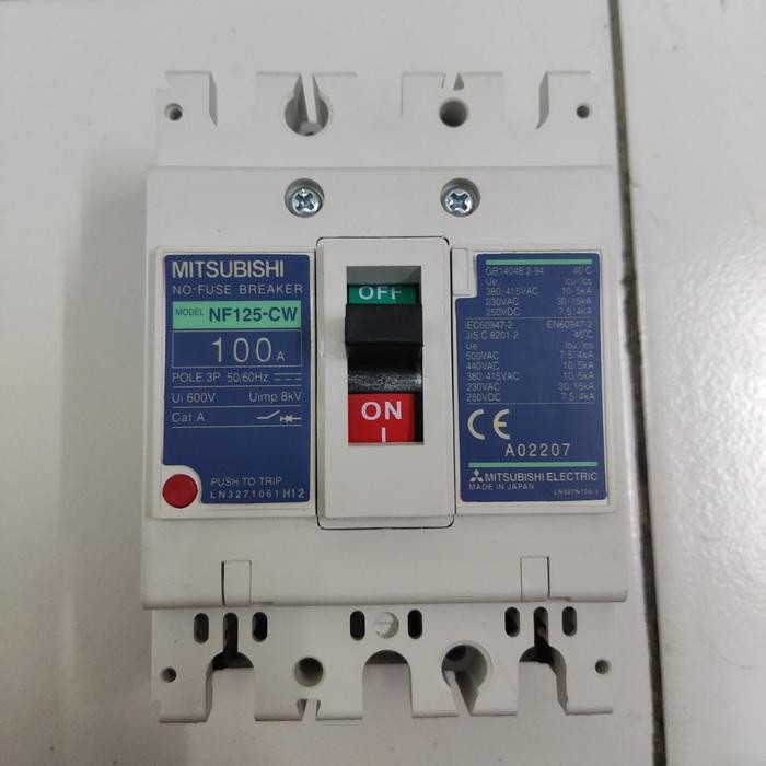 Nfb Mccb Breaker Mitsubishi Nf-125Cw Nf125-Cw 100A 100 A