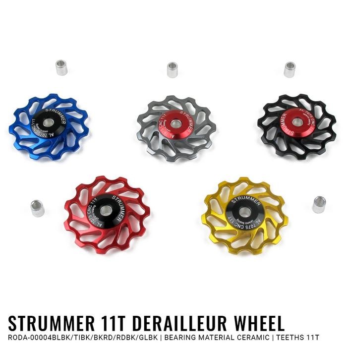 Pulley Rd 11T Bearing Cerac Strummer Sepeda Mtb Roadbike Seli Lipat