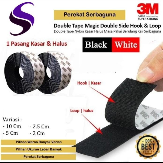 

Velcro Tape 3M Perekat Double Tape Serbaguna Set Halus Kasar Perepet Velcrow Kasar Halus Perekat
