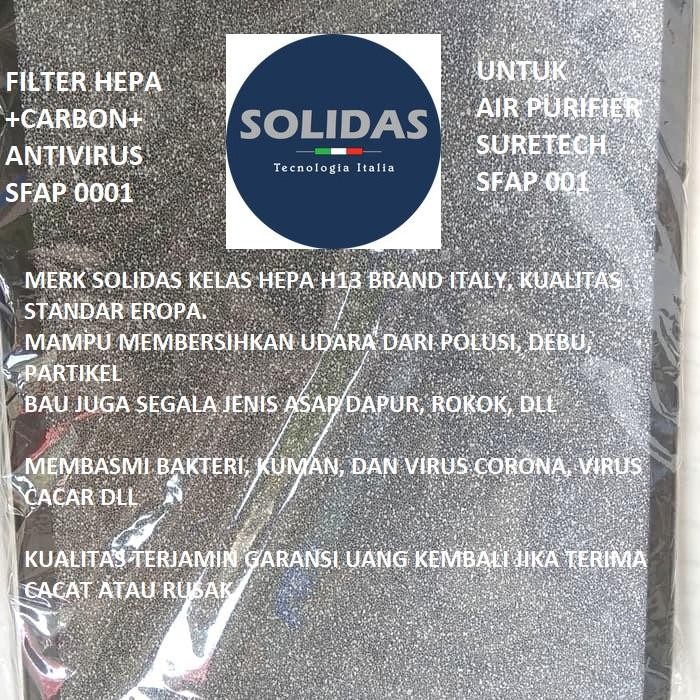 Froze- ORI FILTER HEPA AIR PURIFIER SURETECH 0001 BERKUALITAS EKSPOR MURAH