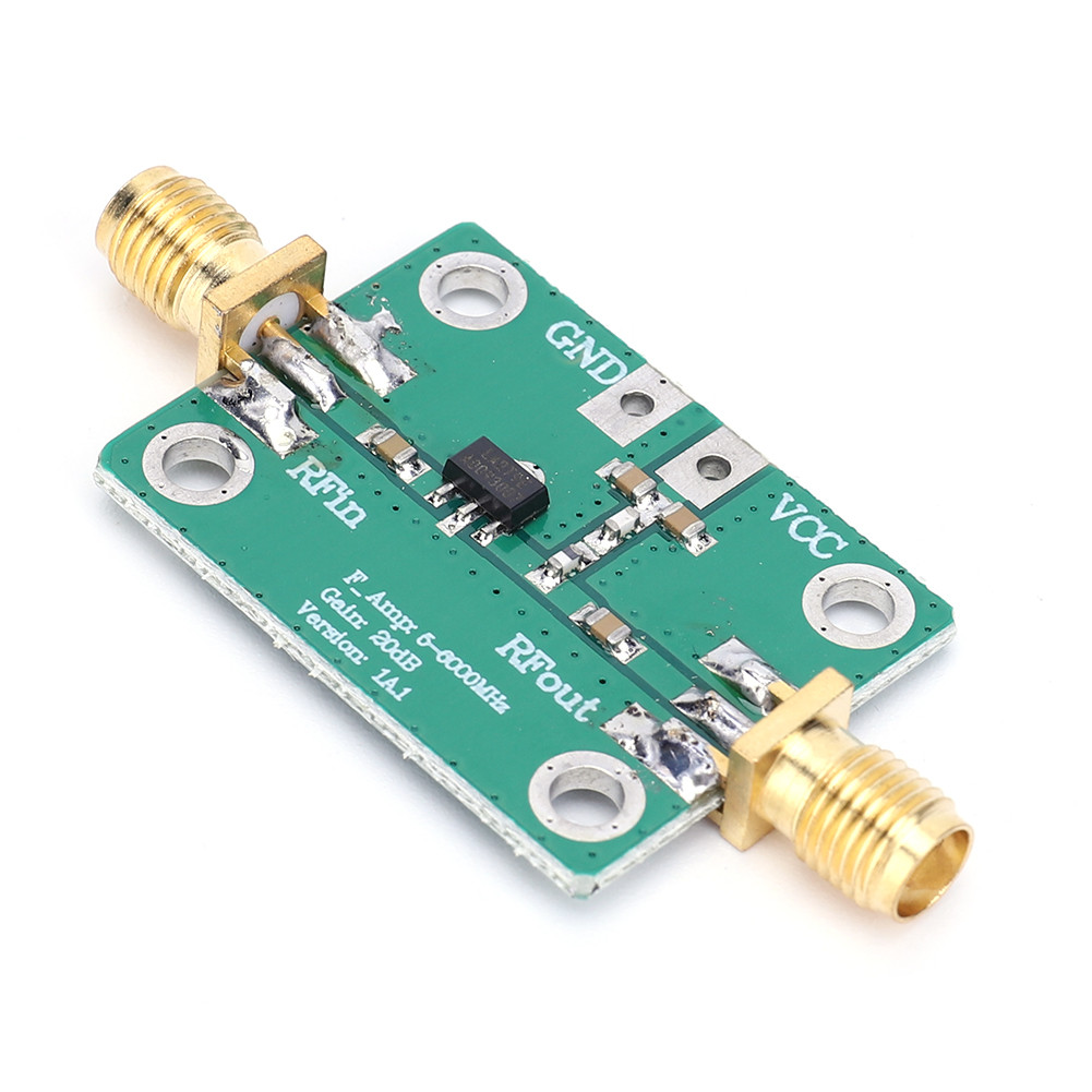 5-6000MHz RF Wideband Amplifier Gain 20dB DC 5V RF Ultra-wideband Signal Power Amplifier Board 5M-6G