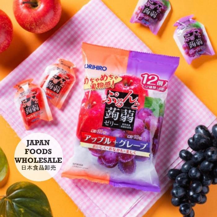 

Orihiro Apple & Grape Konjaku Pouched Jelly / jelly jepang / cemilan