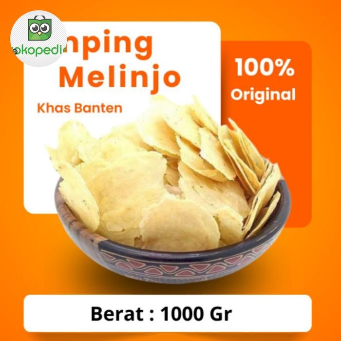

stok ready emping melinjo super tipis kring khas pandeglang 4cm