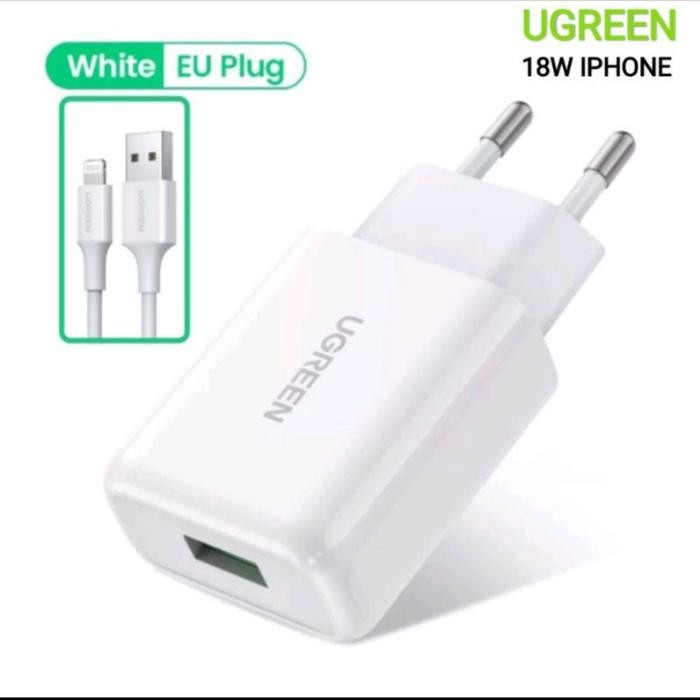 Genggam- Ugreen Charger 18 Watt 3A For Iphone 11 Pro 11 8 7 Plus X Xr Xs Se Ori