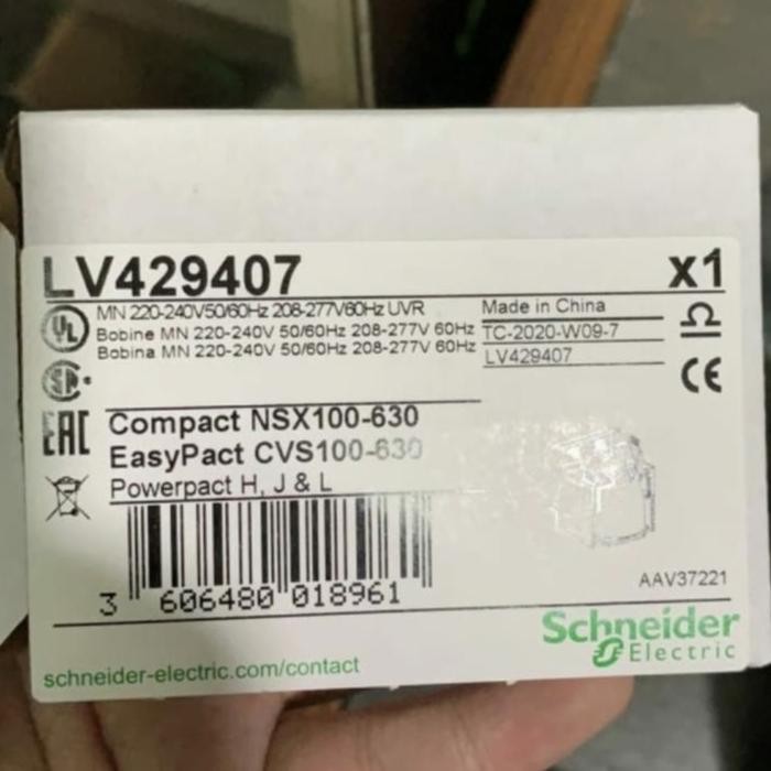 Uvt / Uvt Schneider Mn Lv429407 Nsx/Cvs 220V