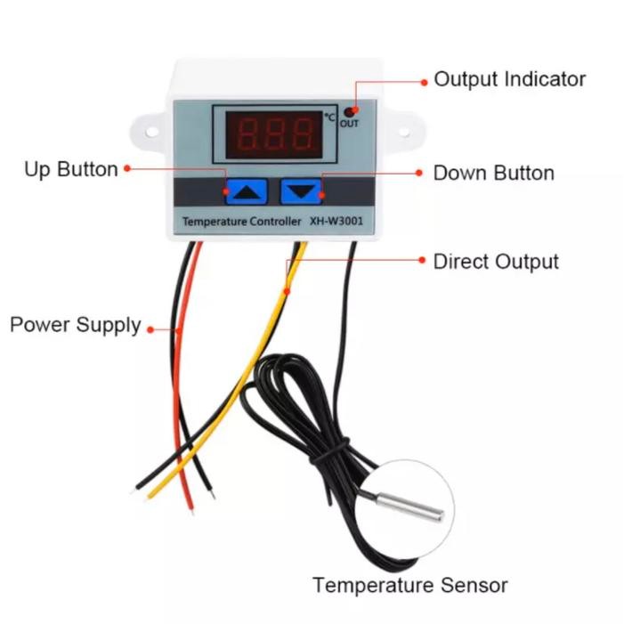 Baru.. Xh-W3001 Xh-3001 Ac 110-220V 1500W Digital Temperature Controller