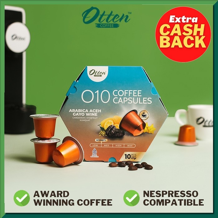 

Kopi Kapsul - O10 Arabica Aceh Gayo Wine Coffee Capsule Kapsul Nespresso Compatible - Otten Coffee