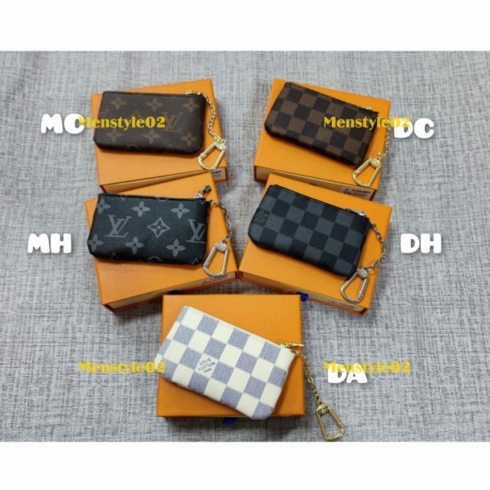 PREMIUM LV Key Pouch/Dompet Koin/Gantungan Kunci Stnk Mobil/Dompet LV Imp