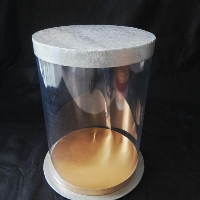 ASLI.. KOTAK MIKA DIAMETER 30 TINGGI 45 BOX KUE