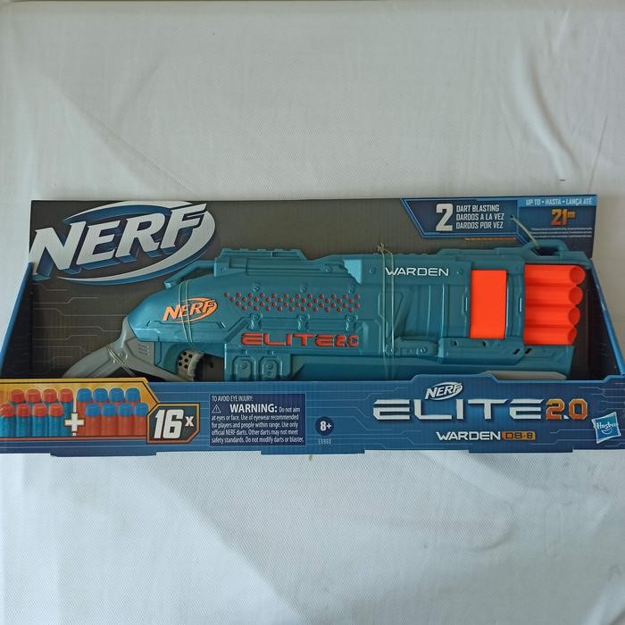 Nerf Elite 2.0 WARDEN DB-8 Blaster - Original NERF Hasbro Warden DB8