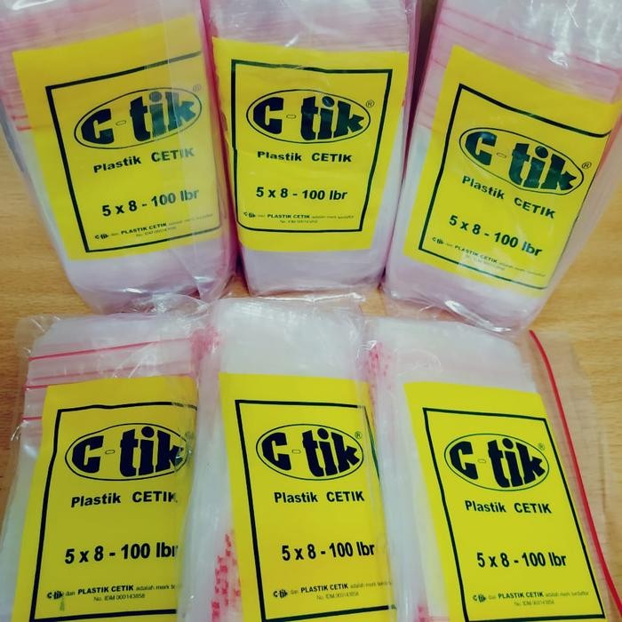 CUCI GUDANG Kantong Plastik Klip PE / Kantong saos 5x8 cm / 50x80 mm @100 pcs