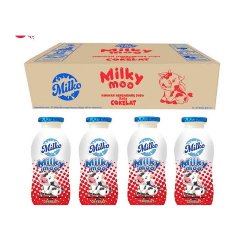 

Milky moo susu coklat Botol 63ml ( 60 pcs )