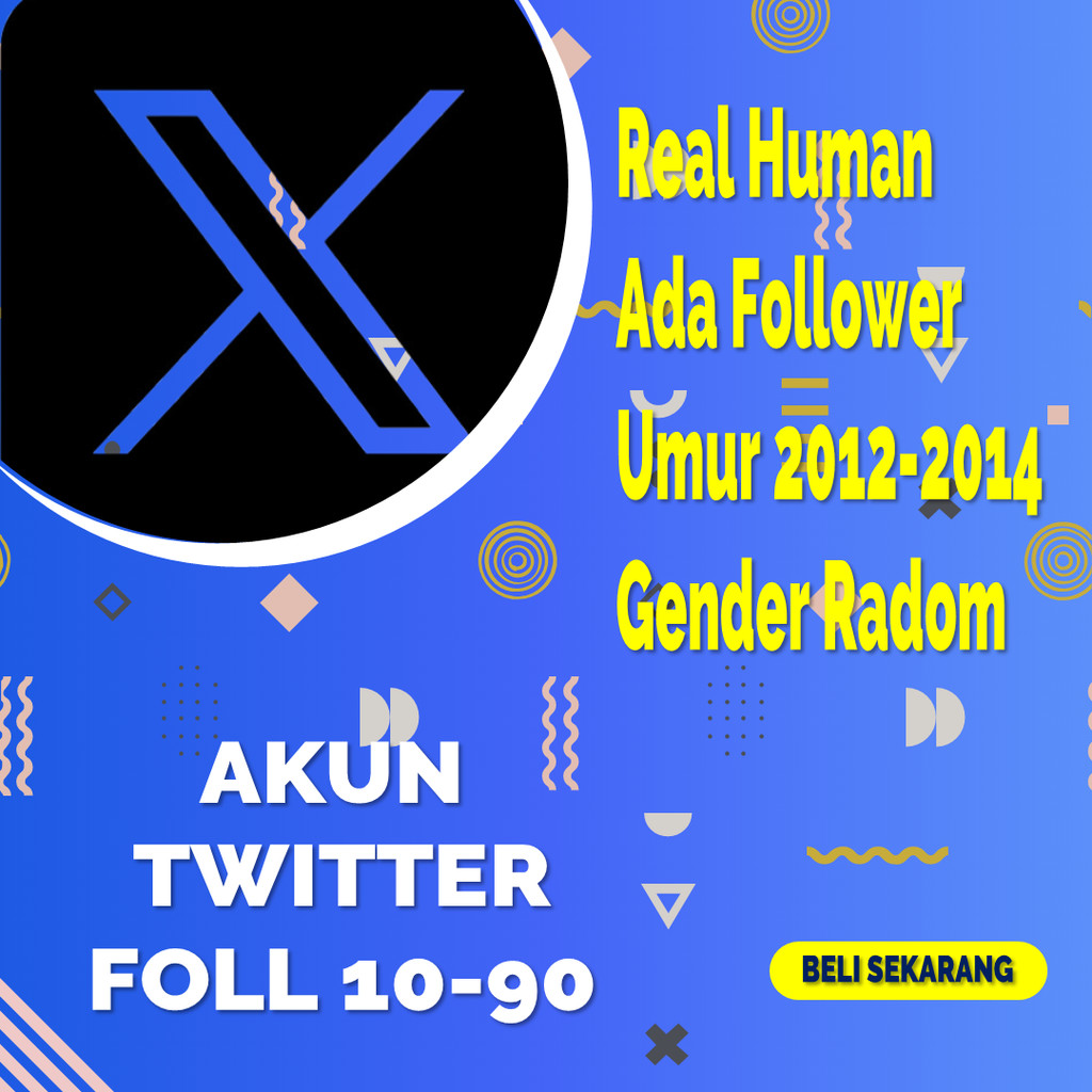 Murah Akun X Twitter Tua Berfollower 10 - 90 Siap Pakai Akun Bergaransi
