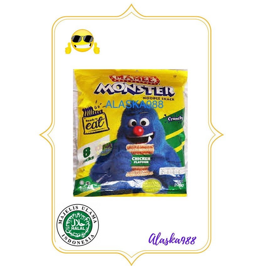 

MAMEE MONSTER / MAME SNACK NOODLES / SNACK RINGAN/ BBQ/ AYAM