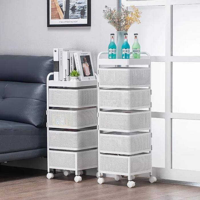 Rak Dapur Kamar Mandi Susun Multifungsi / Rak Troli Putar Serbaguna