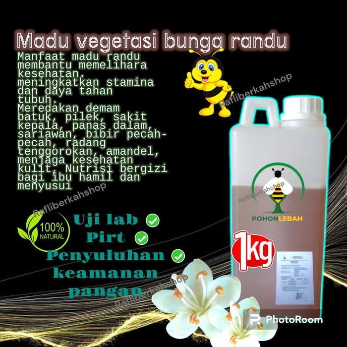 

Madu Nektar Pohon Randu. Madu Randu 1000 Gr Bersih
