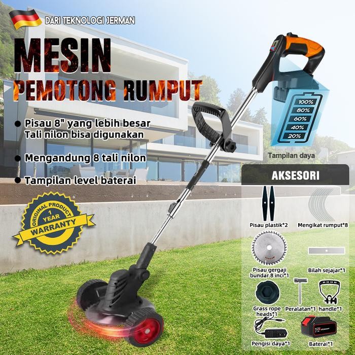 Ironhoof Mesin Potong Rumput 48V Baterai Mesin Pemotong Rumput Listrik