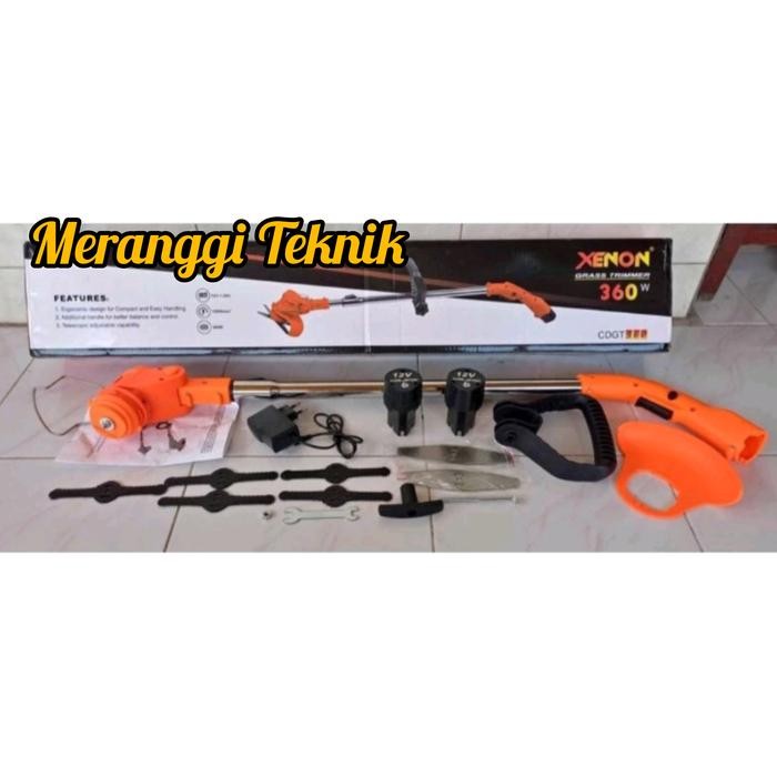 Xenon Mesin Pemotong Rumput Baterai 12 V Grass Trimmer Cordless