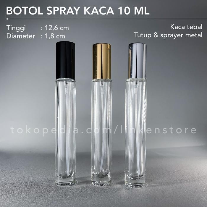 Botol Spray 10Ml Kaca Tebal - Refillable Travel Size Parfum