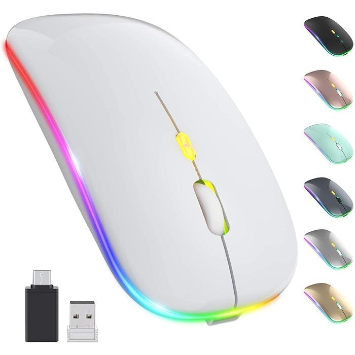 MOUSE WIRELESS SLIM SILENT LED RECHARGE /MOUSE LED/WIRELESS MOUSE