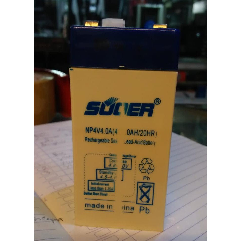 JooNE- baterai aki kering accu 4v 4ah 4 v 4 ah 20hr timbangan