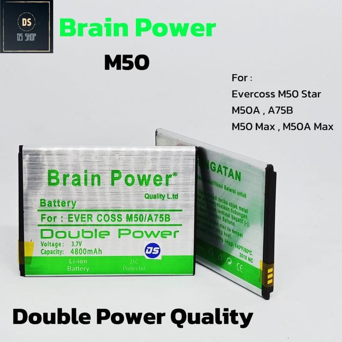 Mutu- Baterai Hp Evercoss M50 Batre M50A Batrai Cross A75B - M50 Star Ori