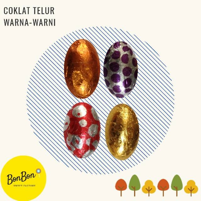 

Coklat Telur Warna Warni / Cokelat Telor / Colorful Chocolate 250 Gram