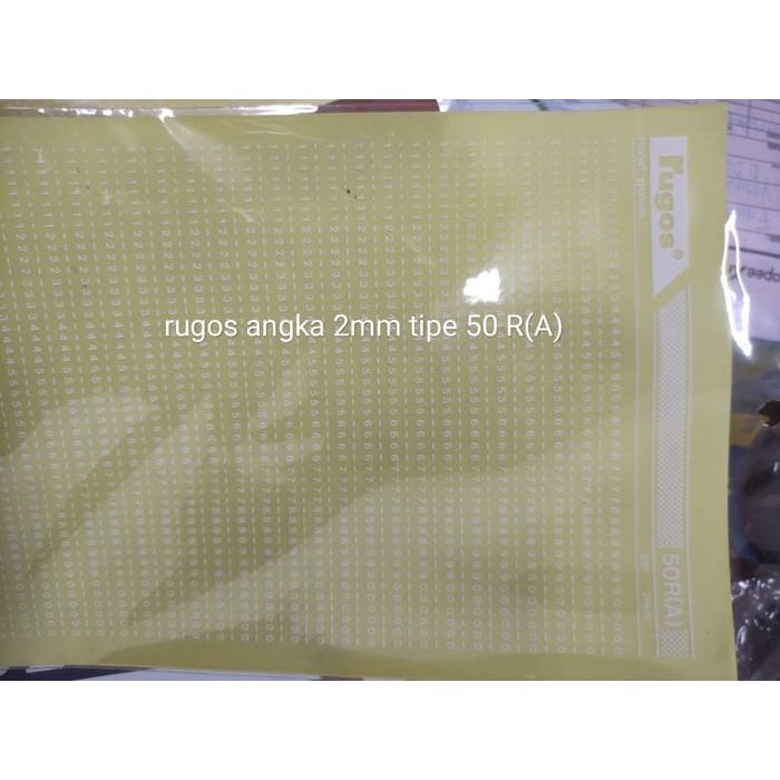 Siap- rugos angka 2 mm putih tipe 50 R (A)