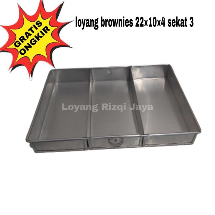 BnYkPilih- Loyang Brownies 22X10X4 Sekat 3