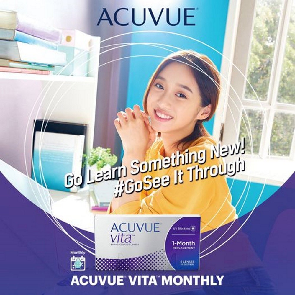 Acuvue Vita Monthly / Soflen Bulanan Acuvue Vita Bening / Softlens Acuvue Clear by Johnson & Johnson