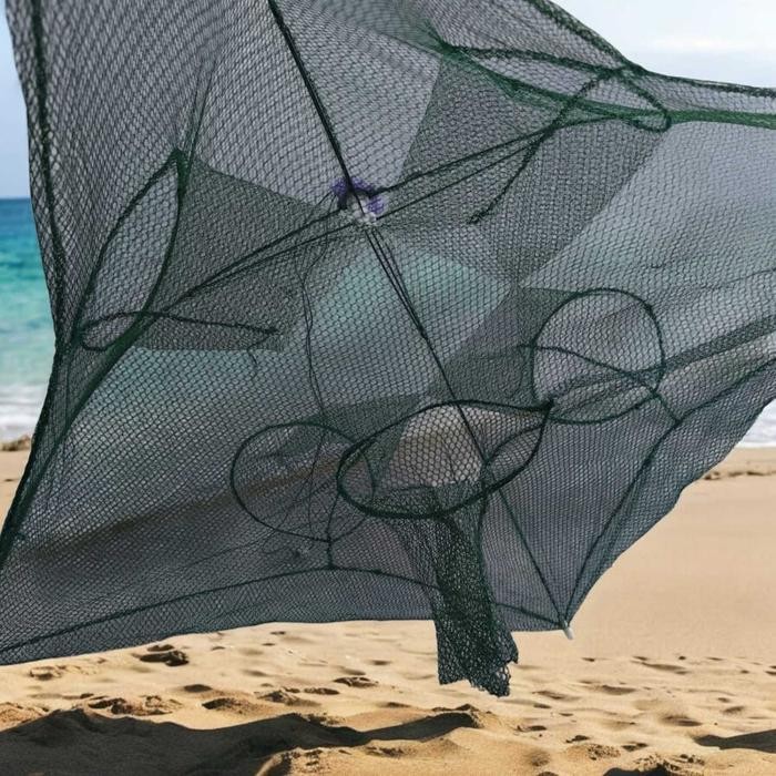 Bubu Ikan Model Payung Lipat Alat Pancing Jaring Perangkap Udang Hexagonal Nilon 4/6/8/10/12/16/20