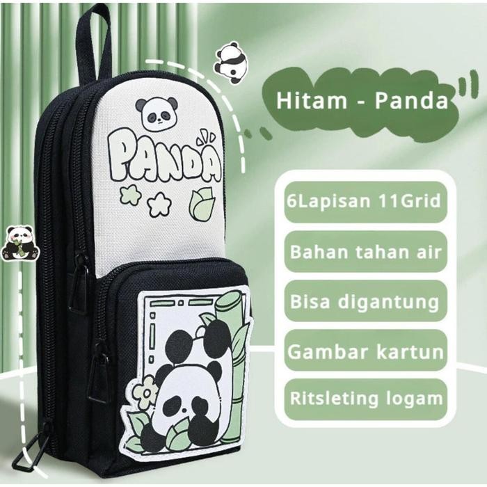 

Ready- 6 Lapis Tempat Pensil Kartun Motif Capybara Kuromi Melody Panda Pensil Case Tempat Pensil
