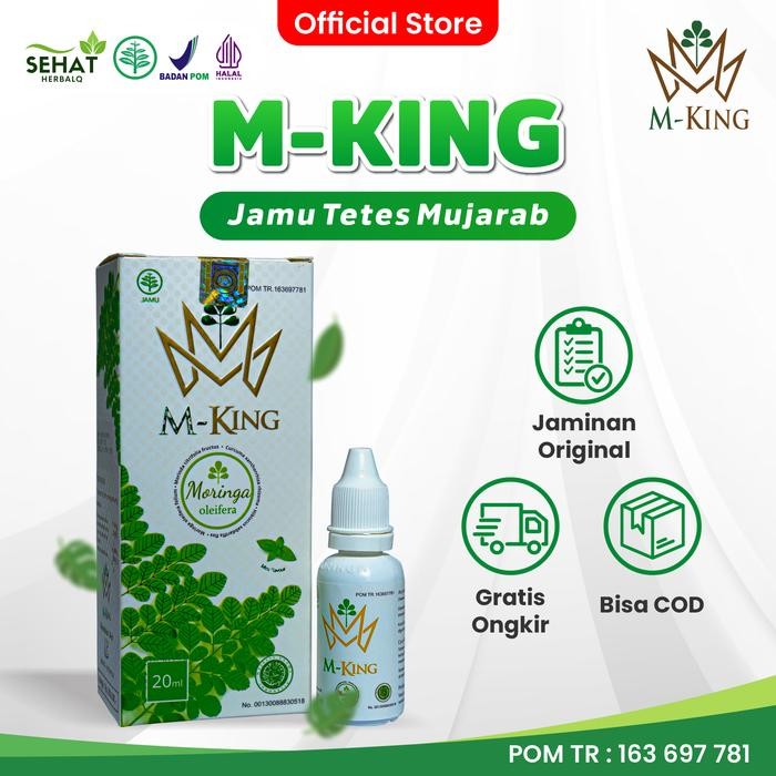 SALE MORINGA KING / M-KING / JAMU TETES HERBAL ORIGINAL BPOM vitamin d & k kesehatan tulang obat