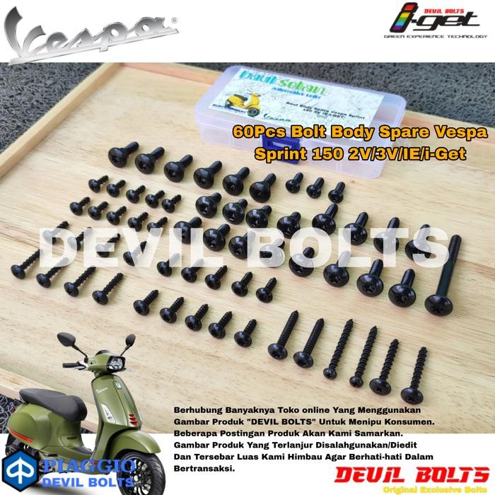 Baut Spare Vespa Matic Sprint 150 I-Get (Baut Cadangan Body)