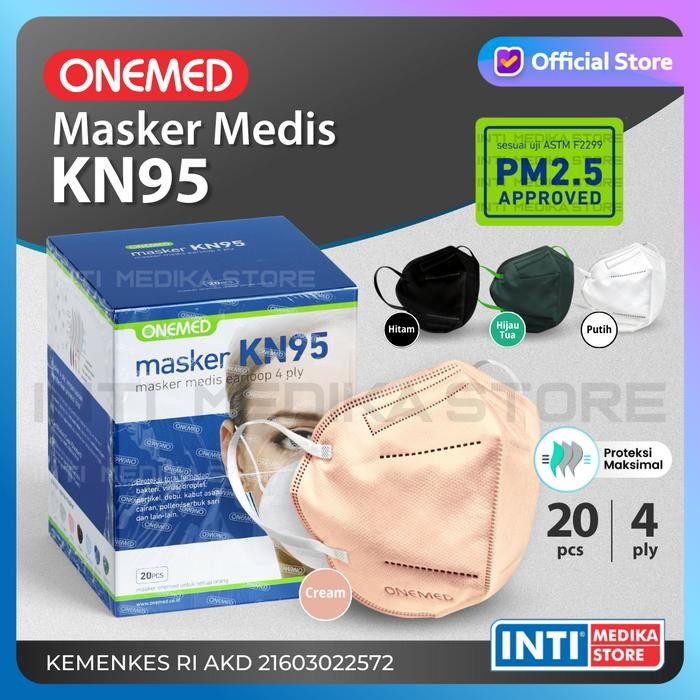 ONEMED - Masker Earloop 4 Ply KN95 Masker KN95 Masker Medis