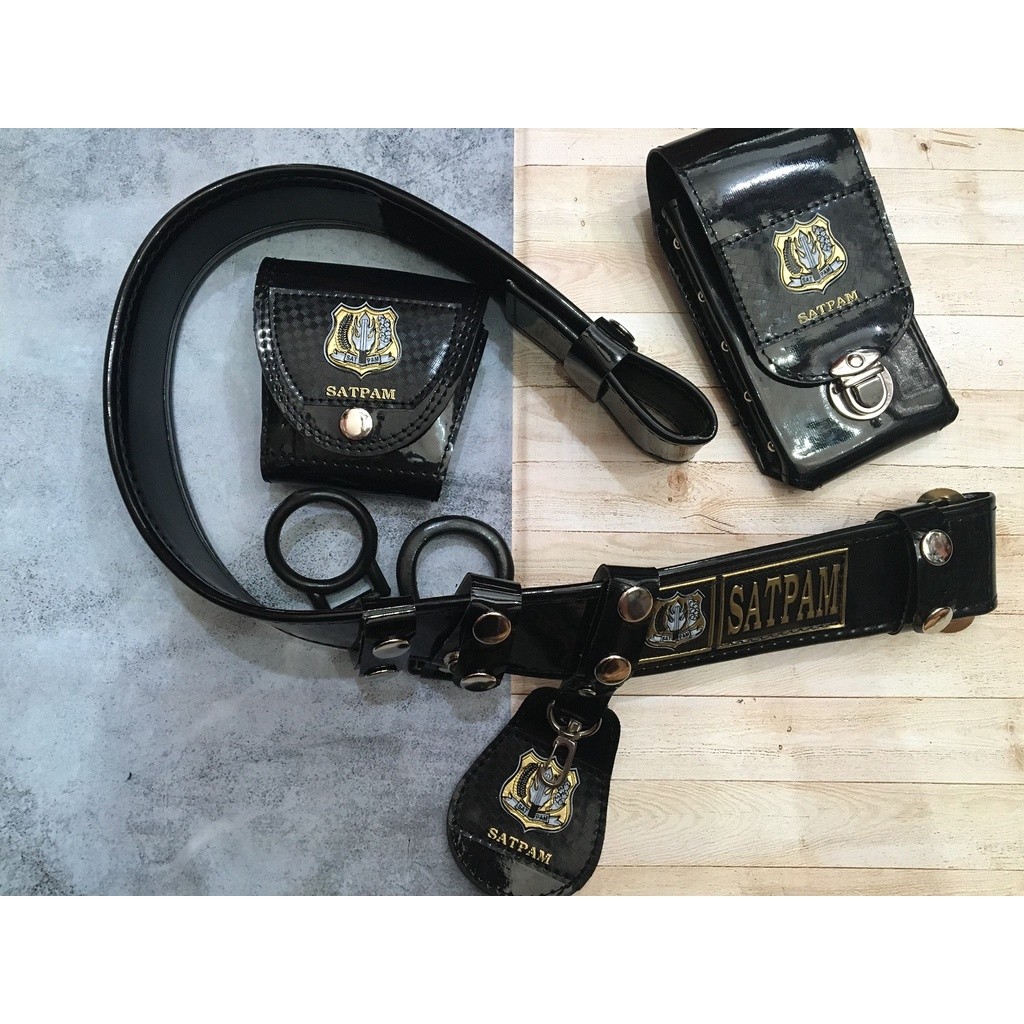 Security Kulit Lengkap - Set Satpam - Set Security - Kulit Satpam - Sabuk Satpam Lengkap