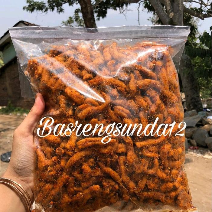 

Kripik usus 1kg / Usus Crispy pedas Daun jeruk Cemilan Makanan Food Snacks Keripik
