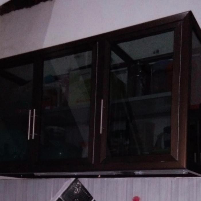 LEMARI DAPUR ATAS ALUMUNIUM /LEMARI DAPUR GANTUNG ALUMUNIUM /KITCHEN