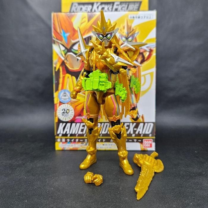 rider kick's figure rkf kamen rider ex aid hyper muteki gamer bandai rare