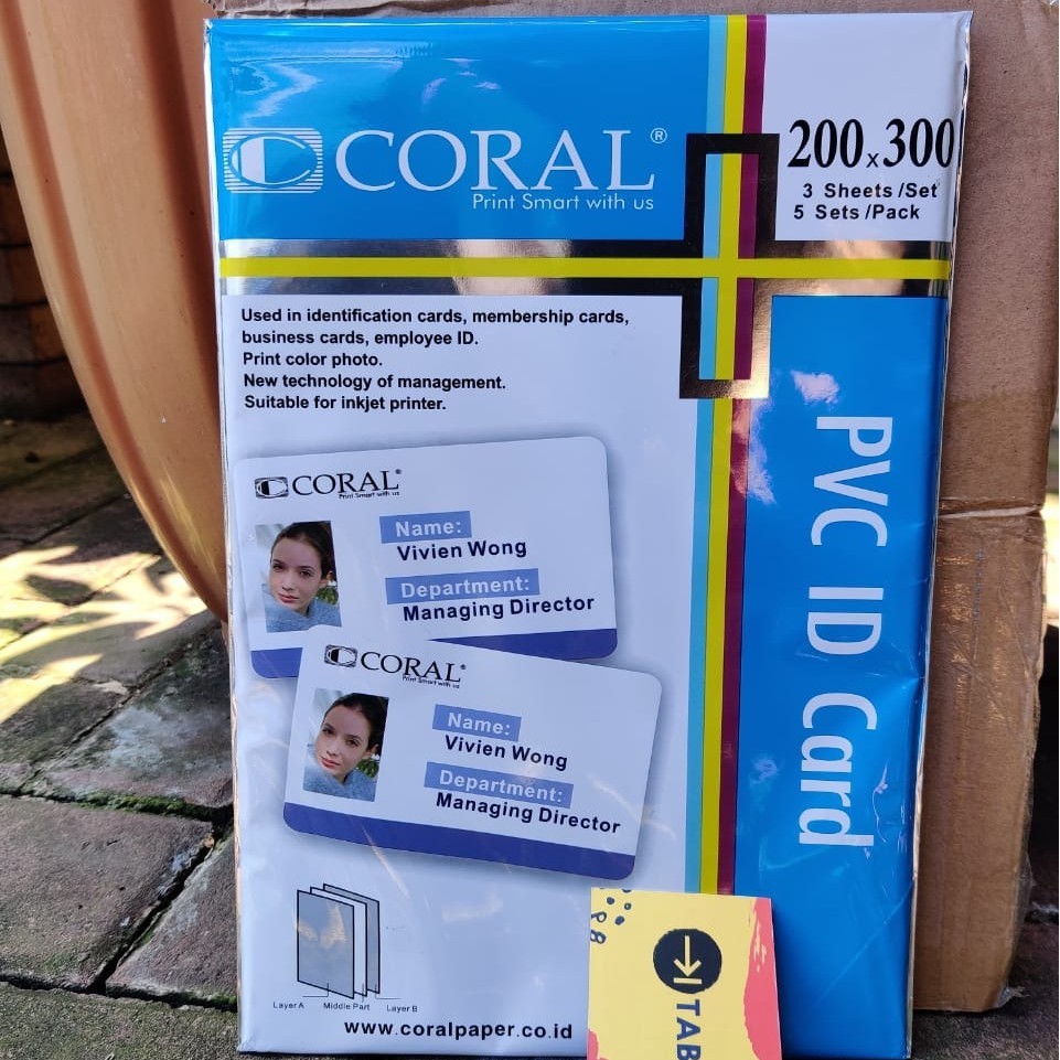 

TAB SHOP - C PVC ID 200 X 300MM 5 SET - KERTAS KTP 200 X 300MM 5 SET