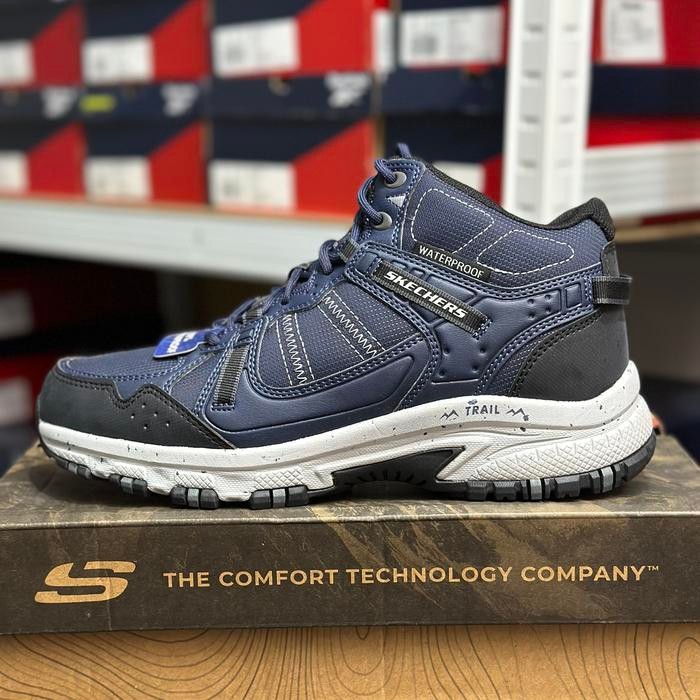 SKECHERS Hillcrest Cross Shift - Navy Black 237380/NVBK 100% Original Store Sepatu Gunung Trail